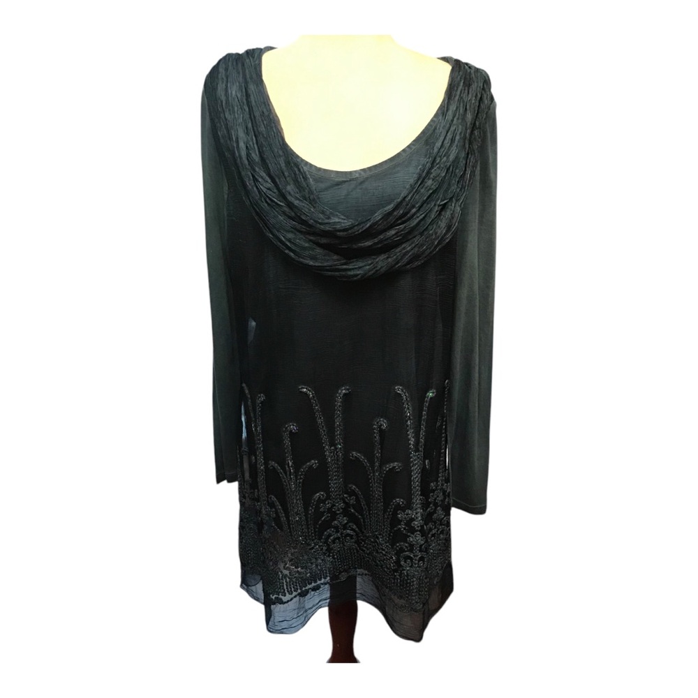 Soft Surroundings Silk Embroidered Tunic Top NWT